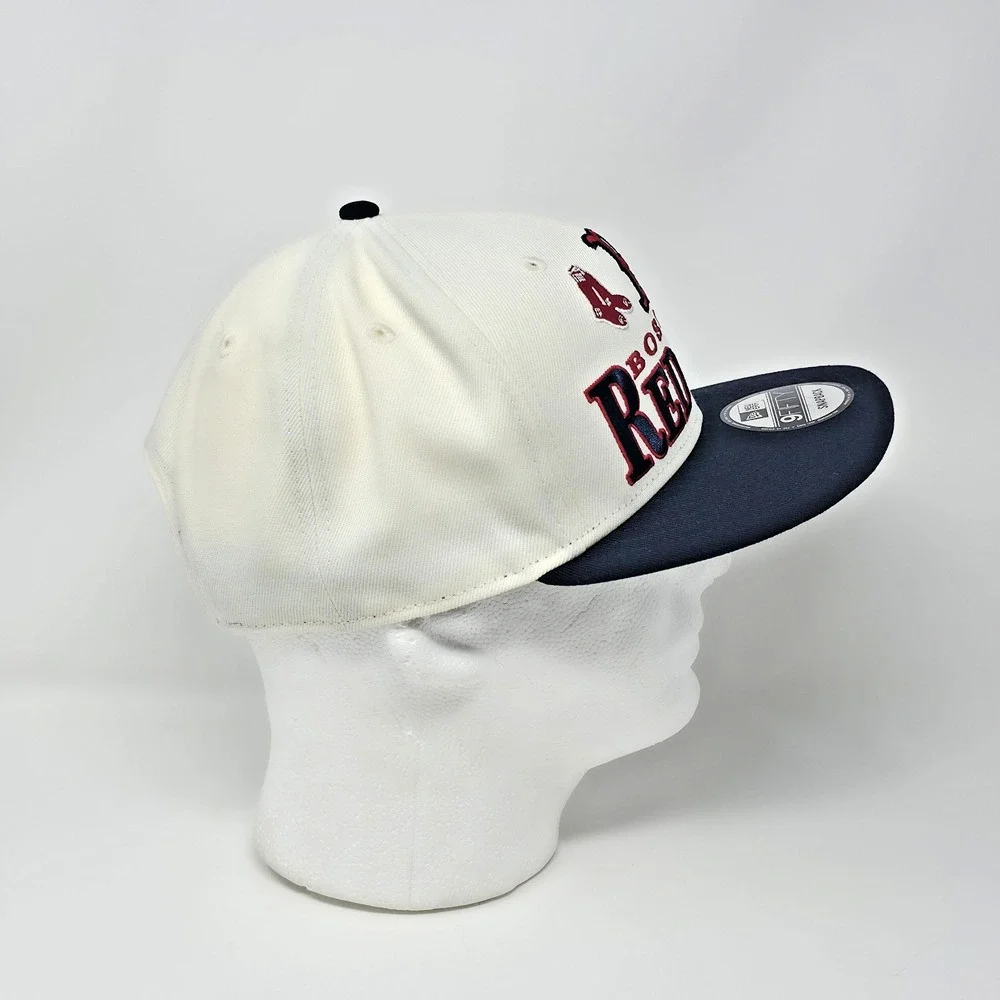 New Era 9Fifty Boston Red Sox MLB White Archive Adjustable Snapback Hat Cap Mens